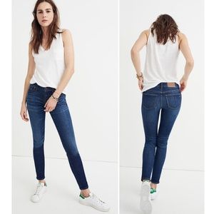 Madewell Mid Rise Skinny Jeans Riverdale Blue